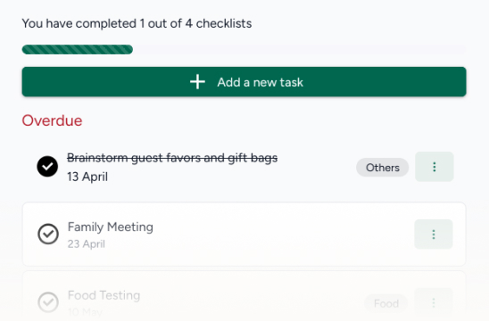 Checklist tool