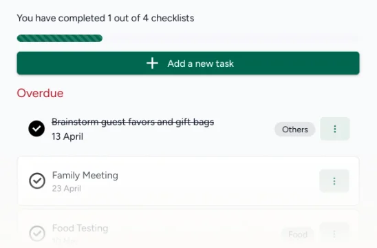 Checklist tool