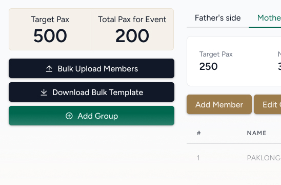 Guest list tool