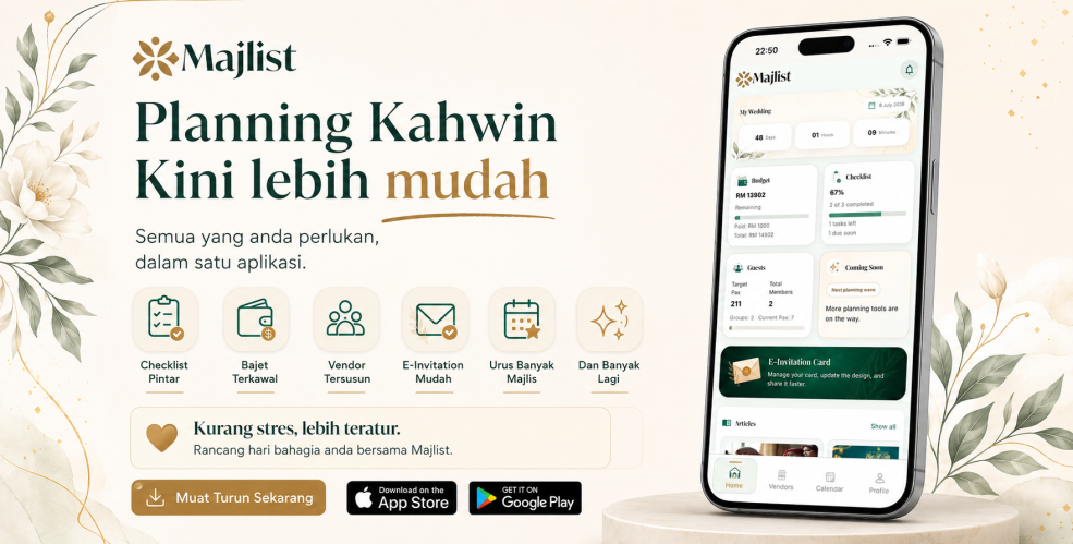 Planning Kahwin Kini Lebih Mudah Dengan Aplikasi MAJLIST