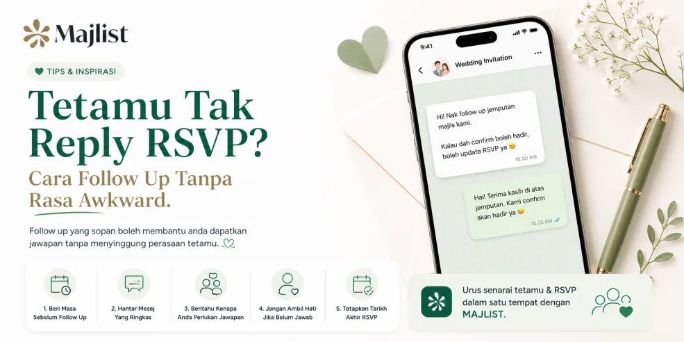 Tetamu Tak Reply RSVP? Cara Follow Up Tanpa Rasa Awkward