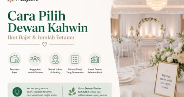 Cara Pilih Dewan Kahwin Ikut Bajet &amp; Jumlah Tetamu